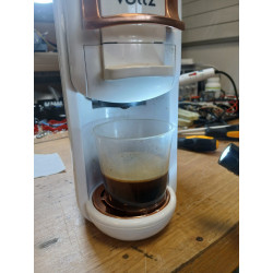 La mâna a doua: Espressor cafea macinata si capsule 8in1 Oliver Voltz OV51171M8R, 1450W, 19 bar, Alb/Auriu