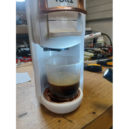 La mâna a doua: Espressor cafea macinata si capsule 8in1 Oliver Voltz OV51171M8R, 1450W, 19 bar, Alb/Auriu
