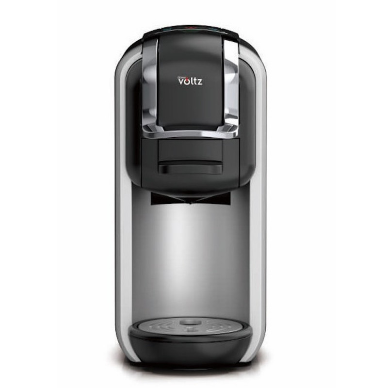 La mâna a doua: Espressor cu cafea macinata si capsule 8 in 1 Oliver Voltz OV51171J8R, 1450W, 0.6 L, 5 adaptoare, 19 bar, 7 lungimi de cafea, Negru/Argintiu