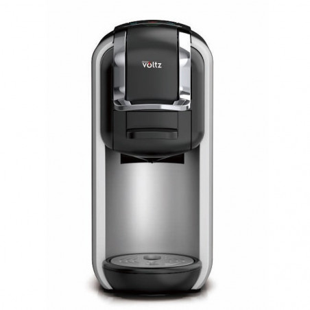 La mâna a doua: Espressor cu cafea macinata si capsule 8 in 1 Oliver Voltz OV51171J8R, 1450W, 0.6 L, 5 adaptoare, 19 bar, 7 lungimi de cafea, Negru/Argintiu