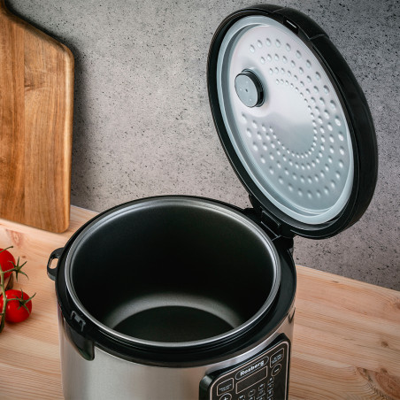La mâna a doua: Multicooker cu 31 programe Rosberg R51985F5, 780W, 5L, Acoperite antiaderenta, Inox