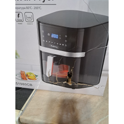 La mâna a doua: Friteuza cu aer cald AirFryer Rosberg R51980CB, 1800W, 8 L, 7 programe, Timer, Negru