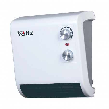 La mâna a doua: Aeroterma Oliver Voltz OV51970J, 2000W, 2 trepte, IPx2, Termostat, Alb
