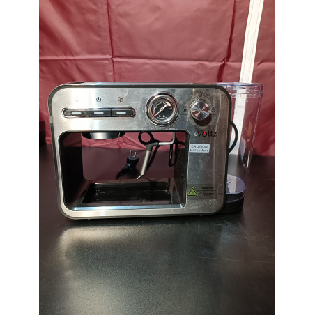 La mâna a doua: Espressor Oliver Voltz OV51171H, 1450W, 15 bar, 1L, Cafea macinata, Spumare lapte, Incalzire cesti, Inox