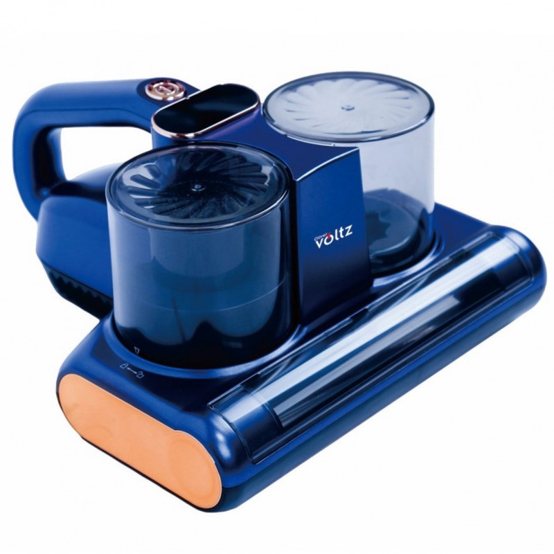 La mâna a doua: Aspirator antiacarieni Oliver Voltz OV51003B, Fara fir, 120W, 14.8V 2500mAh, UVC LED, Ultrasonic, Albastru