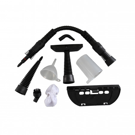 La mâna a doua: Oliver Voltz Steam Cleaner OV51002A 14 în 1, 3.2 bar, 1050W, 350 ml, Accesorii, Negru/galben