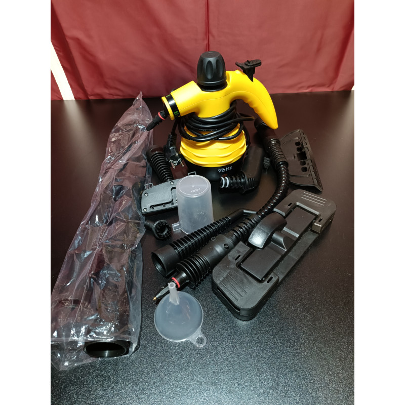La mâna a doua: Oliver Voltz Steam Cleaner OV51002A 14 în 1, 3.2 bar, 1050W, 350 ml, Accesorii, Negru/galben
