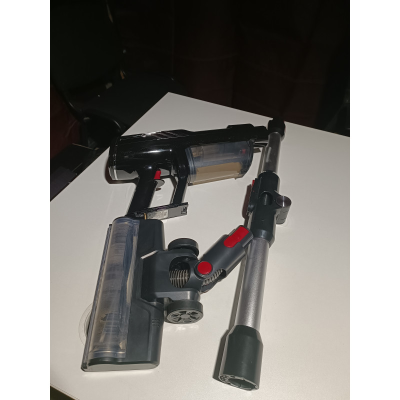 La mâna a doua: Aspirator fără fir Oliver Voltz OV51001Q, 250W, Li-ion 2500 mAh, 3 viteze, 0.6 l, 25 kPa, Ecran tactil, Negru