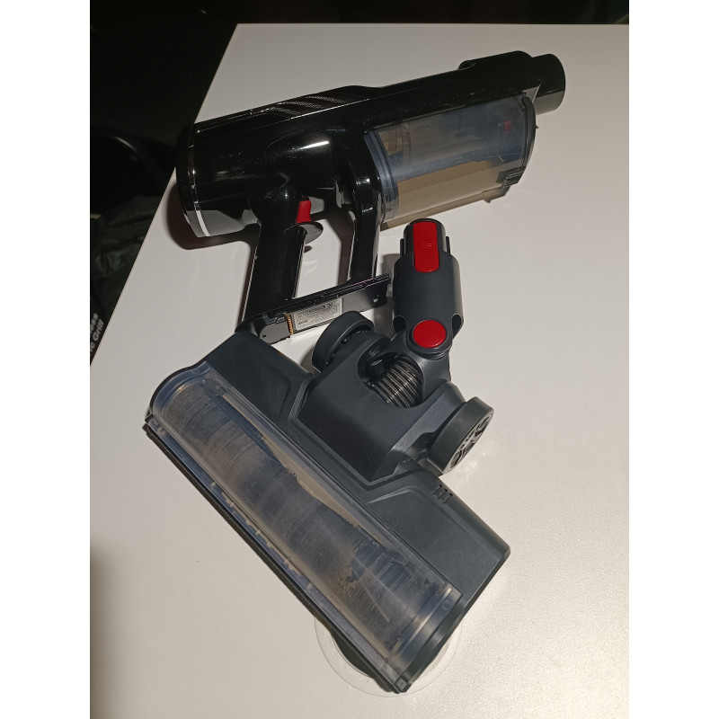 La mâna a doua: Aspirator fără fir Oliver Voltz OV51001Q, 250W, Li-ion 2500 mAh, 3 viteze, 0.6 l, 25 kPa, Ecran tactil, Negru