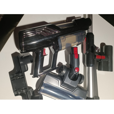 La mâna a doua: Aspirator fără fir Oliver Voltz OV51001Q, 250W, Li-ion 2500 mAh, 3 viteze, 0.6 l, 25 kPa, Ecran tactil, Negru