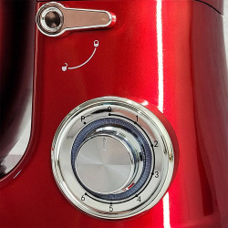 La mâna a doua: Mixer planetar Oliver Voltz V51115A, 2100W, 7.5 litri, 6 viteze, Pulse, 3 agitatoare, Rosu