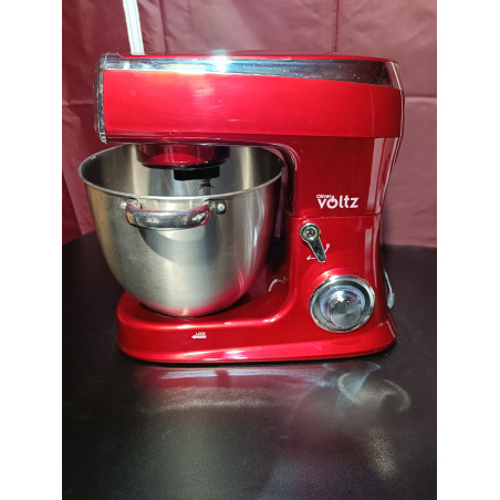 La mâna a doua: Mixer planetar Oliver Voltz V51115A, 2100W, 7.5 litri, 6 viteze, Pulse, 3 agitatoare, Rosu