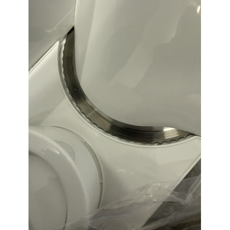 La mâna a doua: Feliator electric mezeluri Rosberg R51990A, 150W, Lama otel 15 cm, Grosime 0-15 mm, Alb
