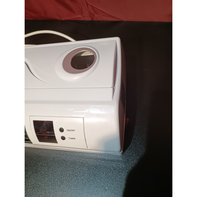 La mâna a doua: Aeroterma de perete Rosberg R51973A, 2000W, PTC, Timer, Telecomanda, LED, Alb