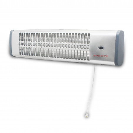 La mâna a doua: Radiator cu quartz pentru baie Rosberg R51972B, 1200W, 3 tuburi, 3 trepte, Protectie, Argintiu