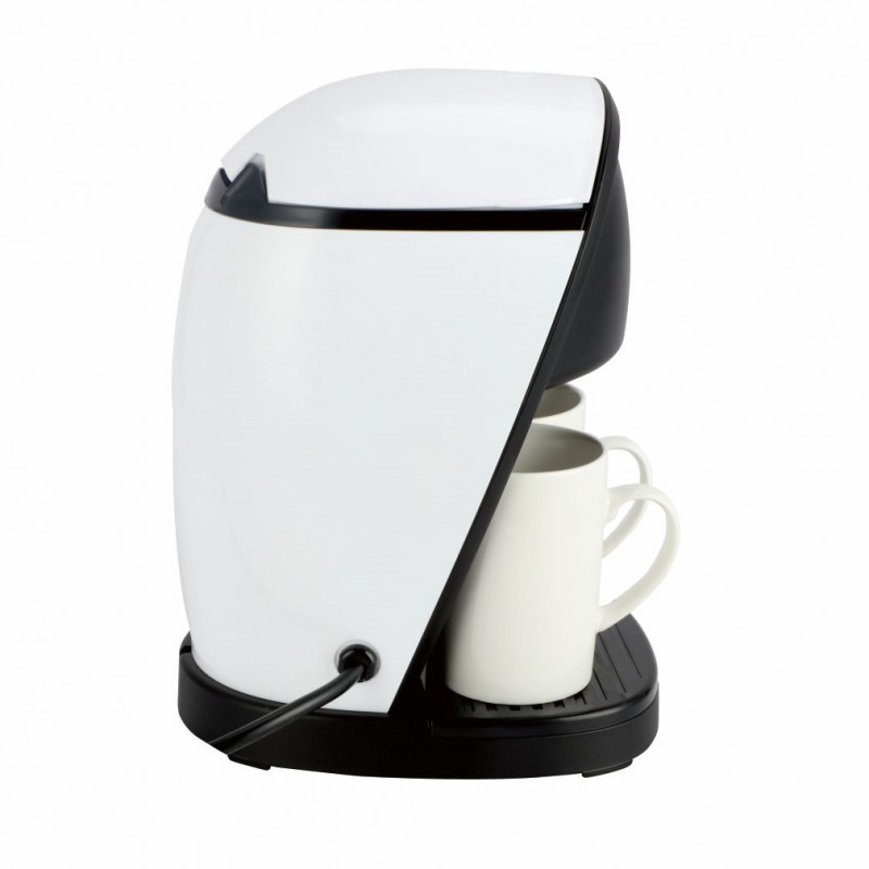 La mâna a doua: Cafetiera Rosberg R51170E, 450W, 250ml, 2 cani,Cafea macinata, Filtru permanent, Alb