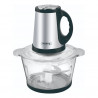 La mâna a doua: Tocator de bucatarie Rosberg R51111F, 400W, 2L, Recpient de sticla, 4 cutite, 3 viteze, Inox/negru
