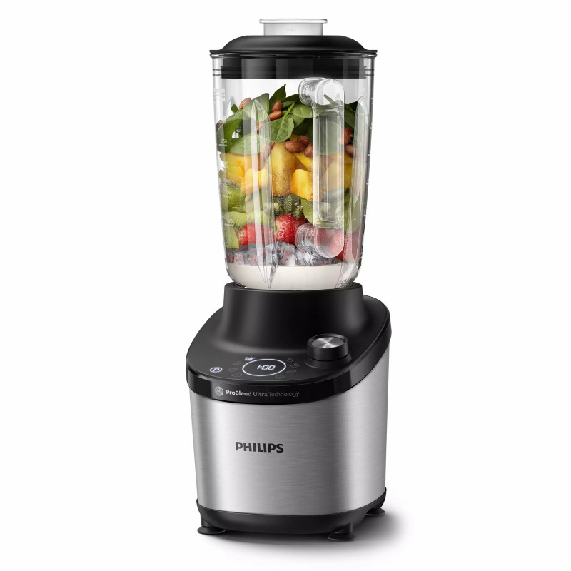 La mâna a doua: Blender Philips HR3760/00, 1500W, 2L, ProBlend Ultra, Viteza mare, Pulse, Aplicatie NutriU, Negru