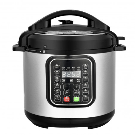 Multicooker Elite EPC-61280, 1000 W, 6 l, 11 programe, cronometru, afișaj LED, inox/negru
