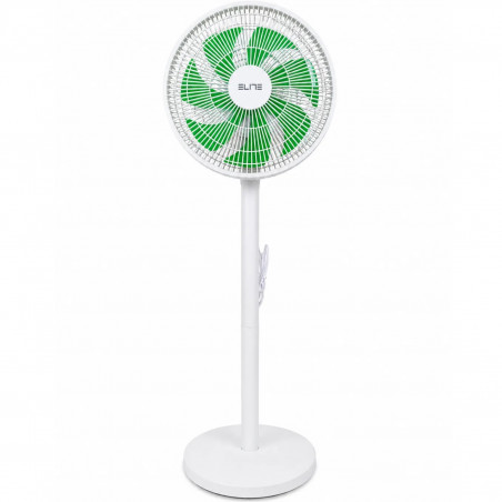 Ventilator Elite EFS-1344, 40 W, 30 cm, 3 viteze, Oscilatie, 7 pale, Alb/Verde