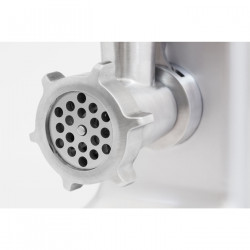 Masina de tocat electrica Caso FW 2000, 2000 W, 2 viteze, Reverse, Accesorii, Otel inoxidabil, Alb