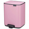 Coș de gunoi Brabantia Bo Pedal 1010445, 7 l, închidere lentă, bază cauciucată, roz