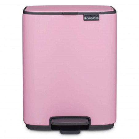 Coș de gunoi Brabantia Bo Pedal 1010445, 7 l, închidere lentă, bază cauciucată, roz