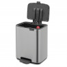 Coș de gunoi Brabantia Bo Pedal 1010142, 7 l, închidere lentă, bază cauciucată, rezistent la amprente, oțel inoxidabil