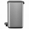 Coș de gunoi Brabantia Bo Pedal 1010142, 7 l, închidere lentă, bază cauciucată, rezistent la amprente, oțel inoxidabil