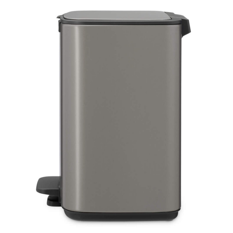 Coș de gunoi Brabantia Bo Pedal 1010127, 7 l, închidere lentă, bază cauciucată, gri închis