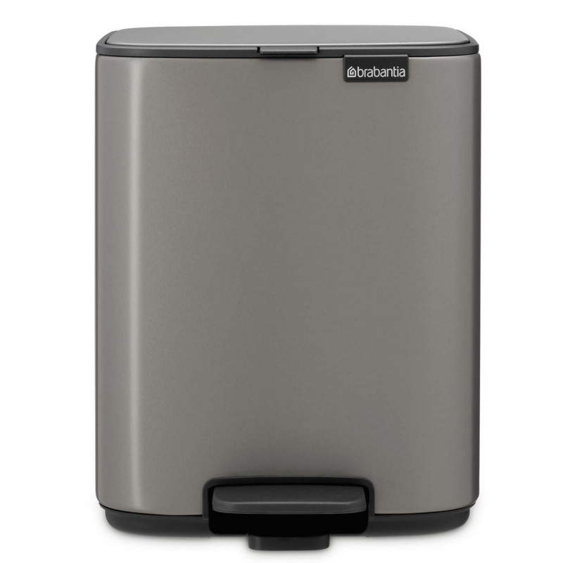 Coș de gunoi Brabantia Bo Pedal 1010127, 7 l, închidere lentă, bază cauciucată, gri închis