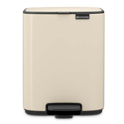 Coș de gunoi Brabantia Bo Pedal 1010077, 7 l, închidere lentă, bază cauciucată, bej