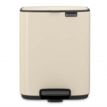 Coș de gunoi Brabantia Bo Pedal 1010077, 7 l, închidere lentă, bază cauciucată, bej