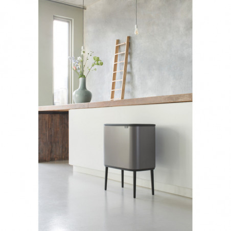 Coș de gunoi Brabantia Bo Touch 651105, 36 l, deschidere lină și silențioasă, deschidere largă, gri