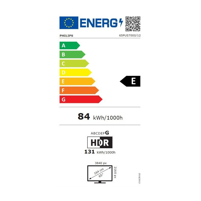 Televizor Philips 65PUS7000/12, 65″ (164 cm), 3840×2160 UHD-4K, clasa energetică E, Smart TV, LED, Bluetooth, Wi-Fi, TITAN OS, negru.