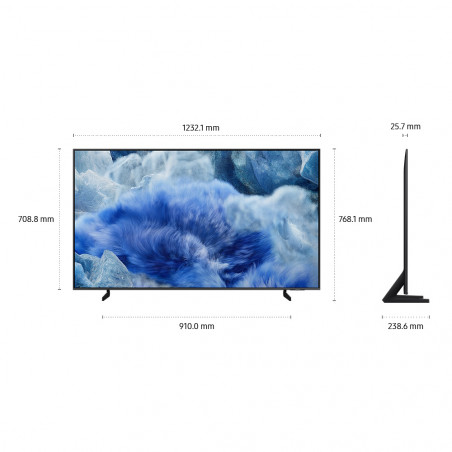 Televizor Samsung QE55Q8FAAUXXH, 55″ (138 cm), 3840×2160 UHD 4K, QLED, clasa energetică E, Smart TV, HDR10+, Samsung Vision AI, eARC, negru