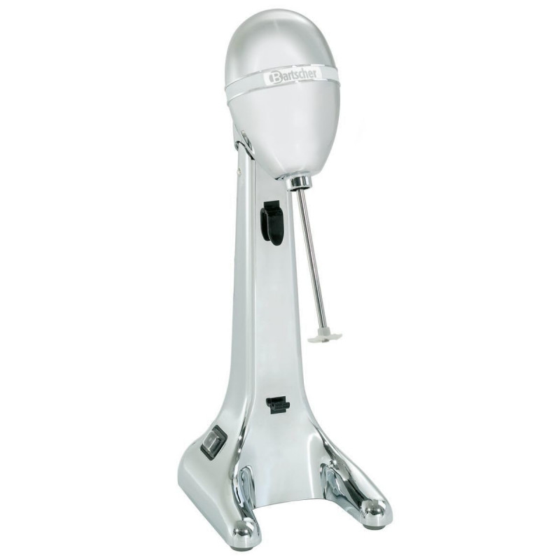 Mixer frappe pentru bar Bartscher 135100, 85 W, 700 ml, 2 viteze, cap rabatabil, argintiu/cromat