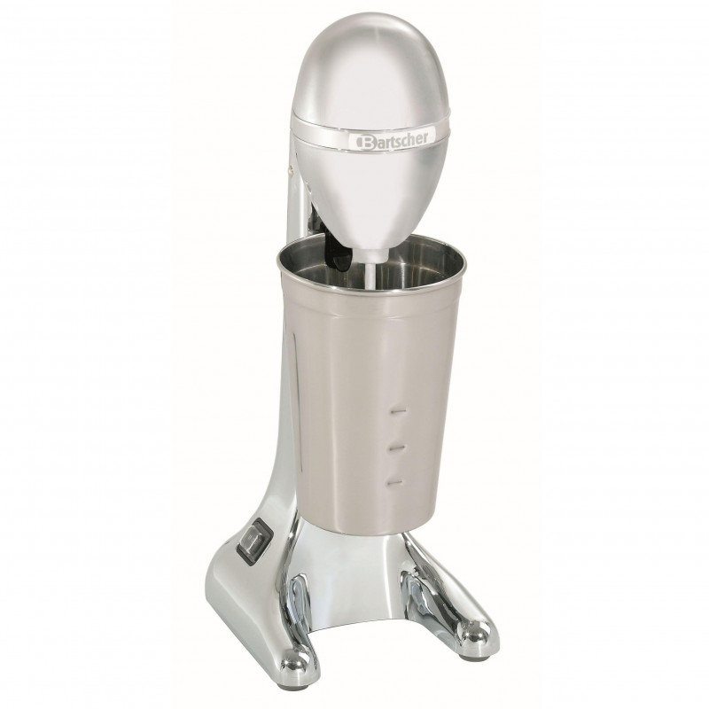 Mixer frappe pentru bar Bartscher 135100, 85 W, 700 ml, 2 viteze, cap rabatabil, argintiu/cromat