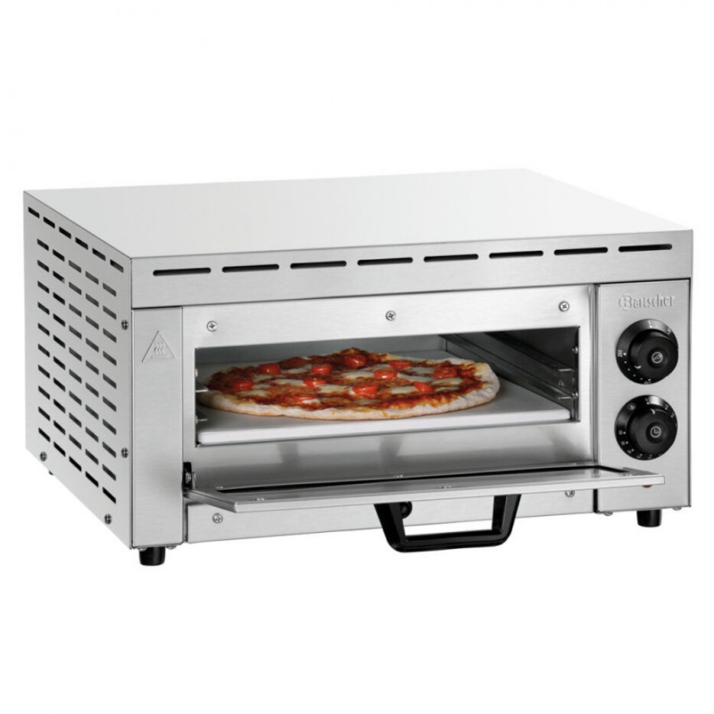 Cuptor electric pentru pizza Bartscher ST340, 1,5 kW, Pana la 33,5 cm, 50-250 °C, Elemente de incalzire superior si inferior, Otel zincat, Iinox