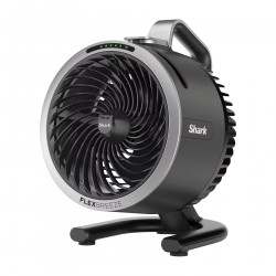 Ventilator Shark FlexBreeze HydroGo FA050EU, 36 W, 5 viteze + 2 moduri, înclinare reglabilă până la 45 de grade, autonomie de 12 ore, IPX5, negru/argintiu