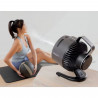 Ventilator Shark FlexBreeze HydroGo FA050EU, 36 W, 5 viteze + 2 moduri, înclinare reglabilă până la 45 de grade, autonomie de 12 ore, IPX5, negru/argintiu
