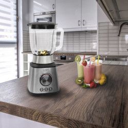 Blender multifuncțional Caso 3617 MX 1000, 1000 W, 1,7 l, 9500-17000 rpm, recipient din sticlă, reglare continuă a vitezei, funcție puls, oțel inoxidabil