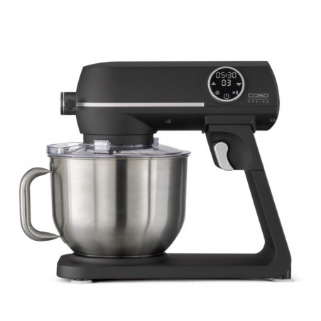Robot de bucătărie Caso KM 1800 Black-E, 1800 W, 6 l, 10 viteze, cronometru, vas din inox, comandă tactilă, LED, negru mat