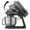 Robot de bucătărie Caso KM 1800 Black-E, 1800 W, 6 l, 10 viteze, cronometru, vas din inox, comandă tactilă, LED, negru mat