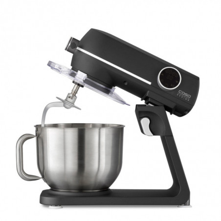 Robot de bucătărie Caso KM 1800 Black-E, 1800 W, 6 l, 10 viteze, cronometru, vas din inox, comandă tactilă, LED, negru mat