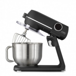 Robot de bucătărie Caso KM 1800 Black-E, 1800 W, 6 l, 10 viteze, cronometru, vas din inox, comandă tactilă, LED, negru mat
