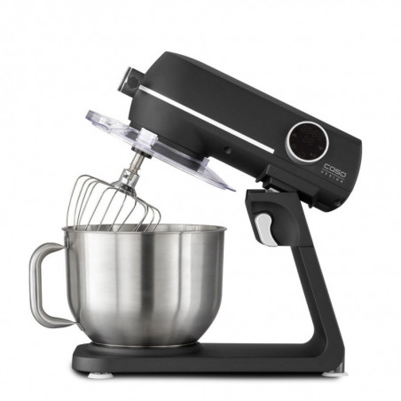 Robot de bucătărie Caso KM 1800 Black-E, 1800 W, 6 l, 10 viteze, cronometru, vas din inox, comandă tactilă, LED, negru mat