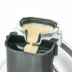 Aparat vertical pentru vafe Caso Design WaffleUp, 800 W, 18 cm, 5 trepte, Strat dublu antiaderent, Semnal sonor si luminos, Recipient compozitie , Argintiu