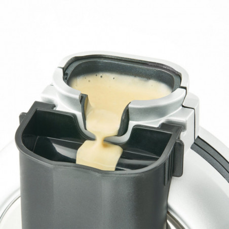 Aparat vertical pentru vafe Caso Design WaffleUp, 800 W, 18 cm, 5 trepte, Strat dublu antiaderent, Semnal sonor si luminos, Recipient compozitie , Argintiu