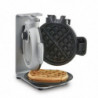 Aparat vertical pentru vafe Caso Design WaffleUp, 800 W, 18 cm, 5 trepte, Strat dublu antiaderent, Semnal sonor si luminos, Recipient compozitie , Argintiu